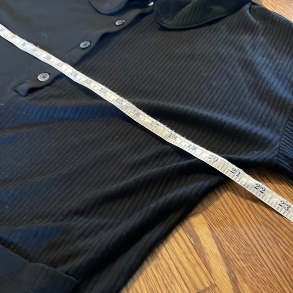 Smash + Tess Black Textured Shorty Romper, Long Sleeves, MEDIUM - Picture 11 of 11